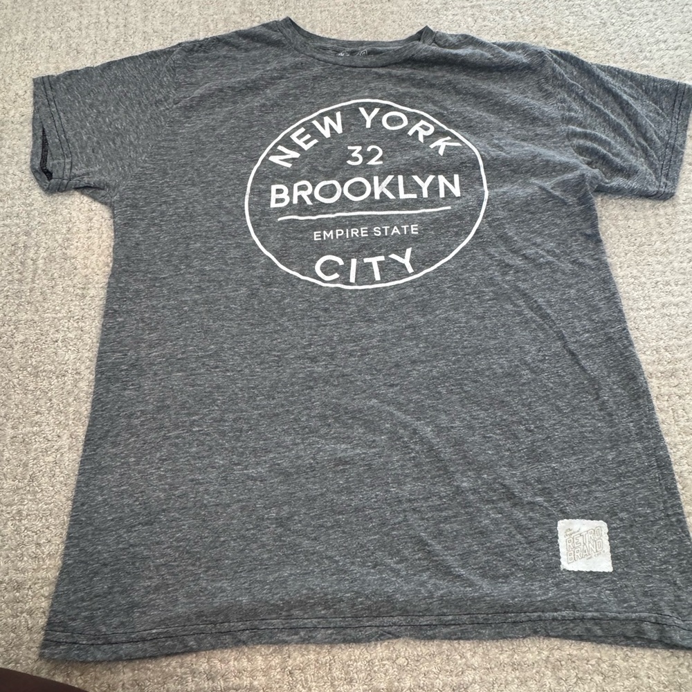 Retro Brand Gray Graphic T-Shirt